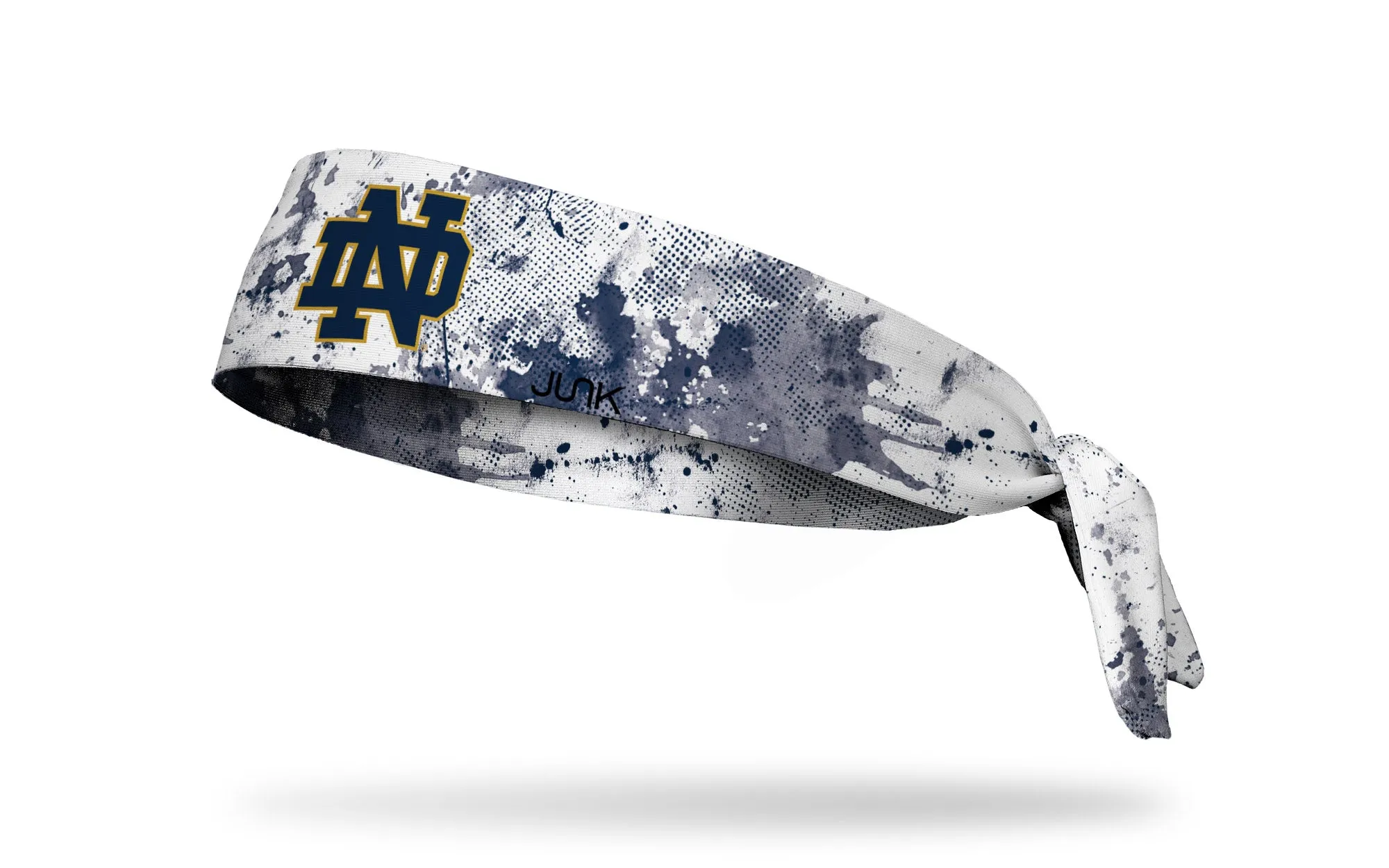 University of Notre Dame: Grunge White Flex Tie Headband sold by JUNK Brands