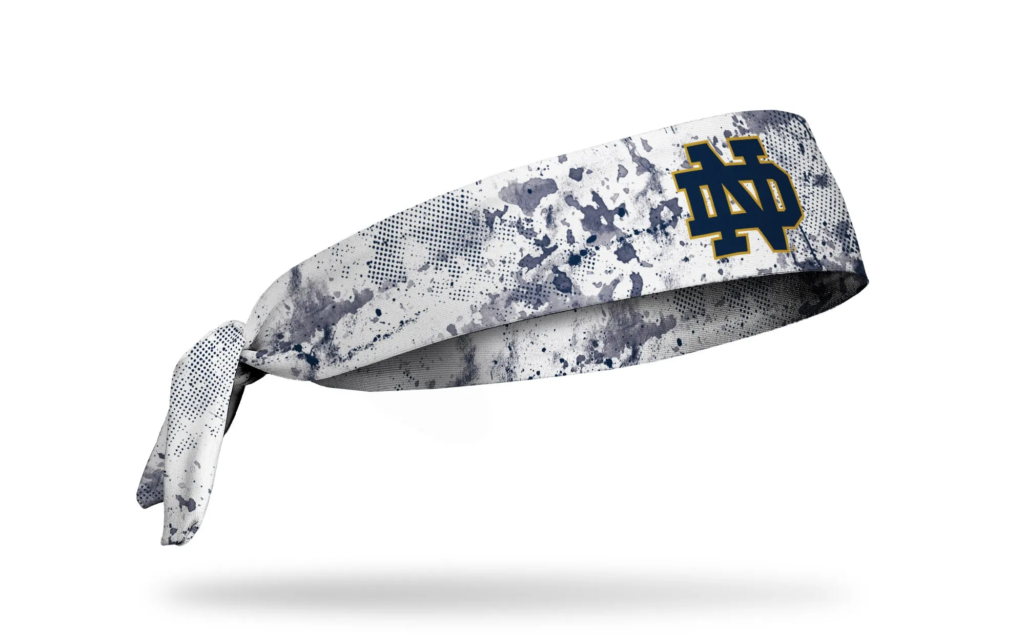 University of Notre Dame: Grunge White Flex Tie Headband sold by JUNK Brands product image thumbnail 2
