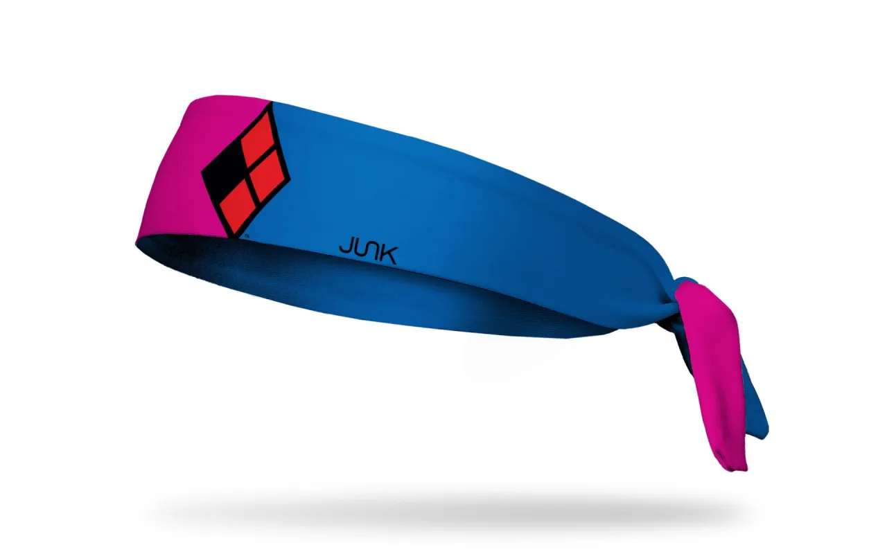 Harley Quinn: Diamonds Pink & Blue Flex Tie Headband sold by JUNK Brands