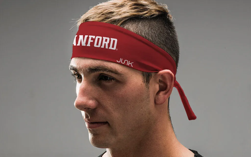 Stanford University: Wordmark Cardinal Flex Tie Headband sold by JUNK Brands product image thumbnail 4