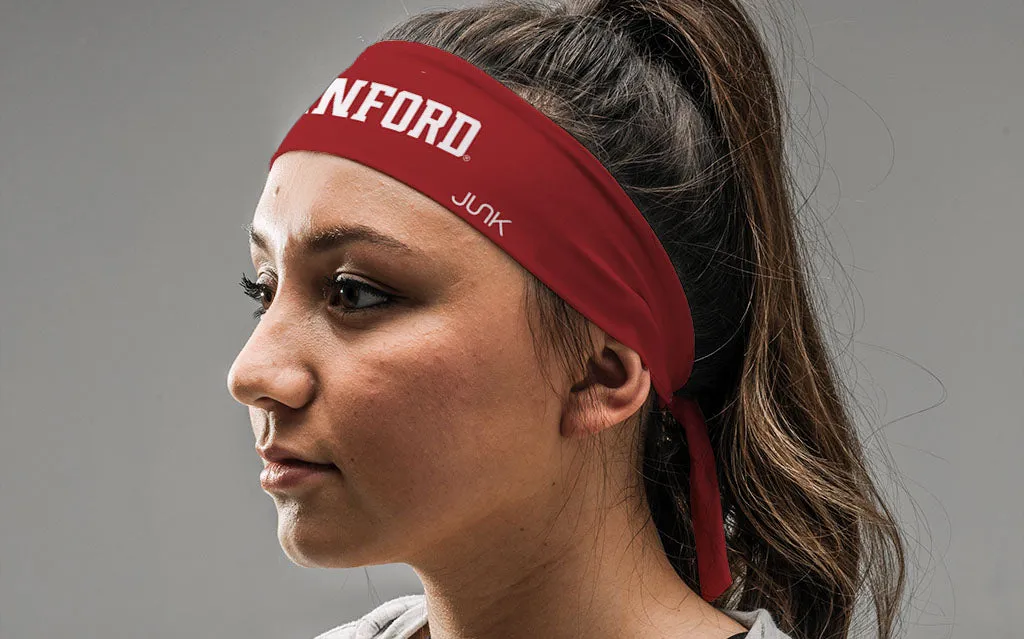 Stanford University: Wordmark Cardinal Flex Tie Headband sold by JUNK Brands product image thumbnail 3