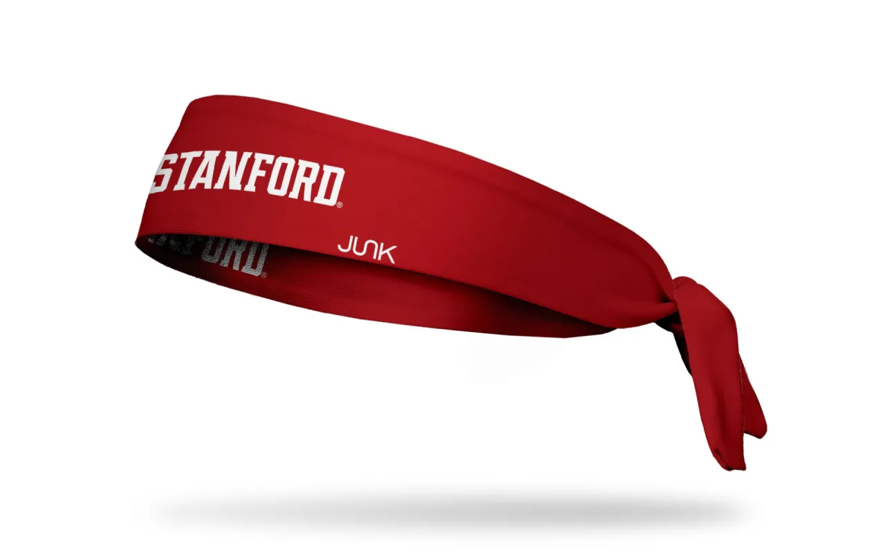 Stanford University: Wordmark Cardinal Flex Tie Headband sold by JUNK Brands