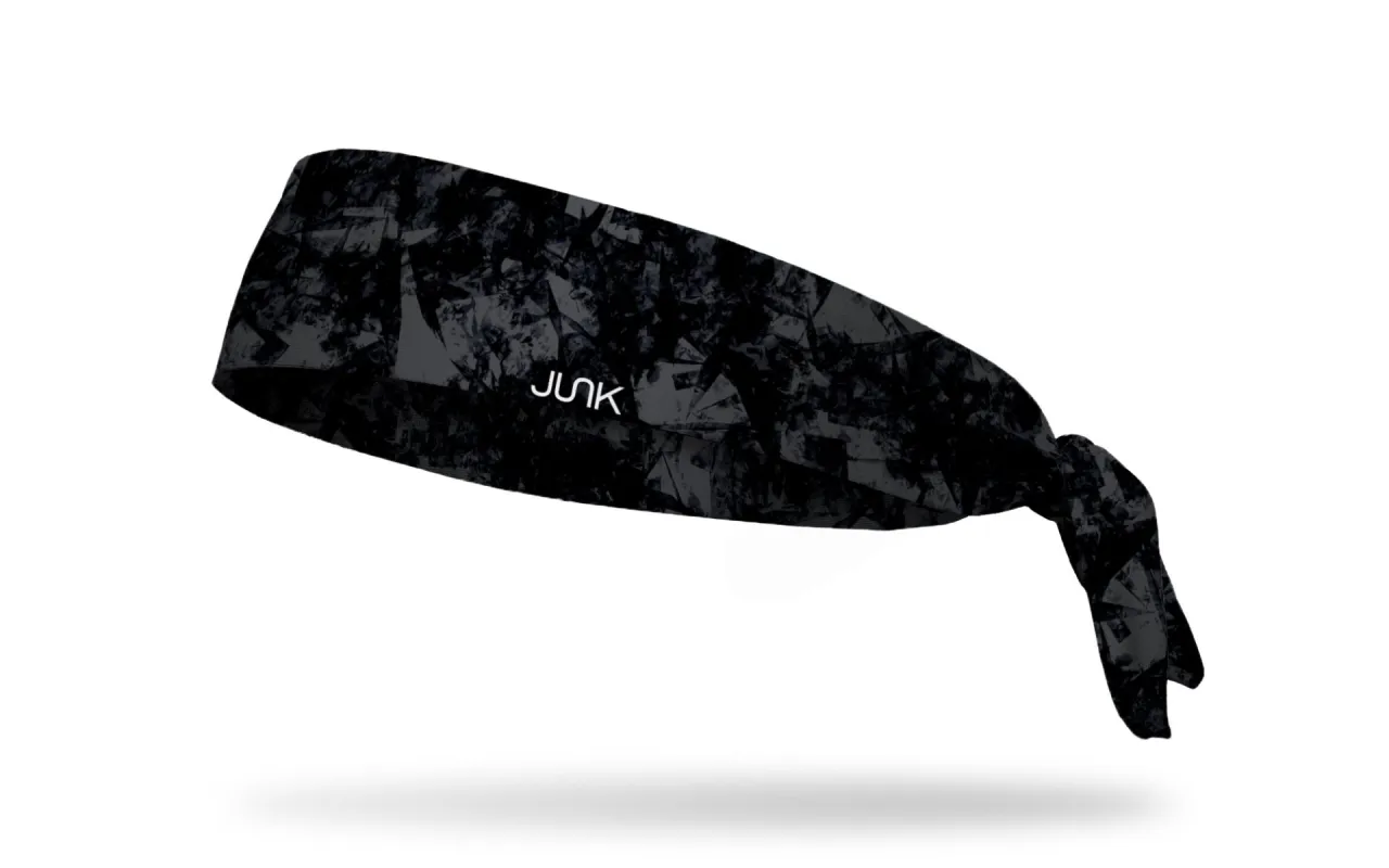 Gridiron Black Gray Flex Tie Headband sold by JUNK Brands