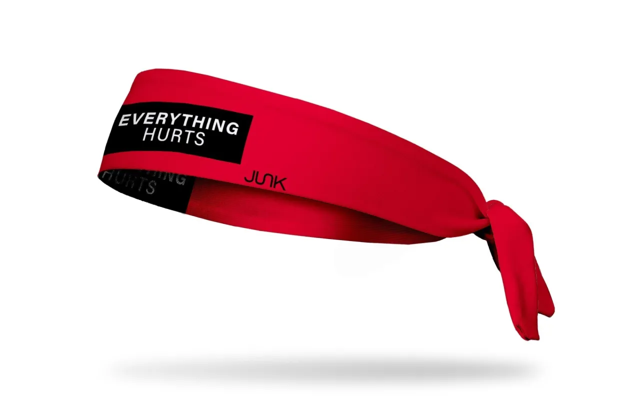Everything Hurts Flex Tie Headband sold by JUNK Brands