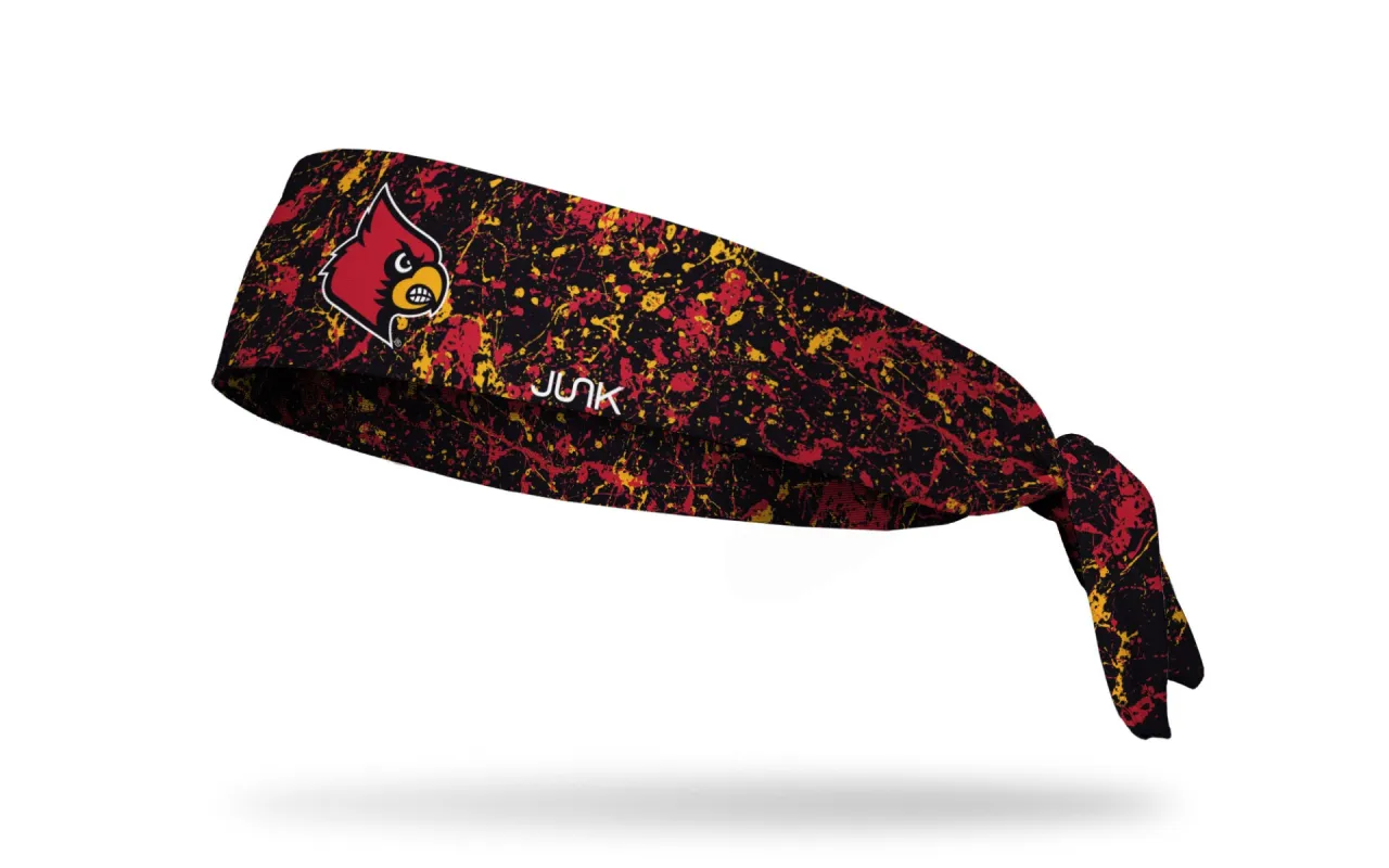 University of Louisville: Splatter Black Flex Tie Headband sold by JUNK Brands