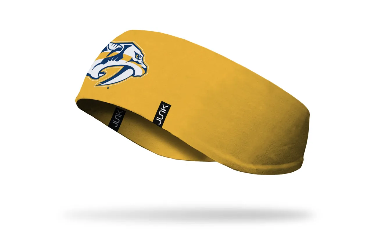 Nashville Predators: Logo Yellow Ear Warmer sold by JUNK Brands