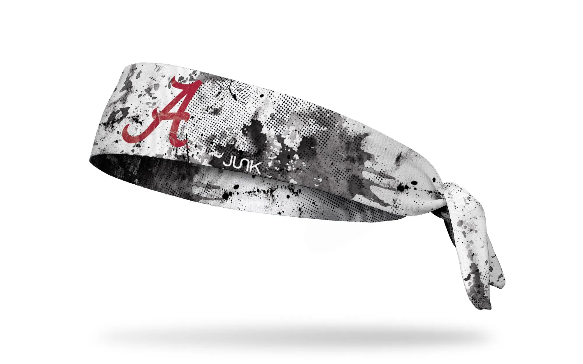 University of Alabama: Grunge White Flex Tie Headband sold by JUNK Brands