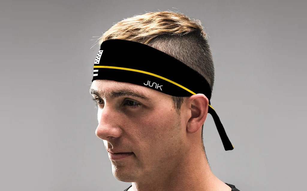Thin Gold Line Flex Tie Headband sold by JUNK Brands product image thumbnail 4