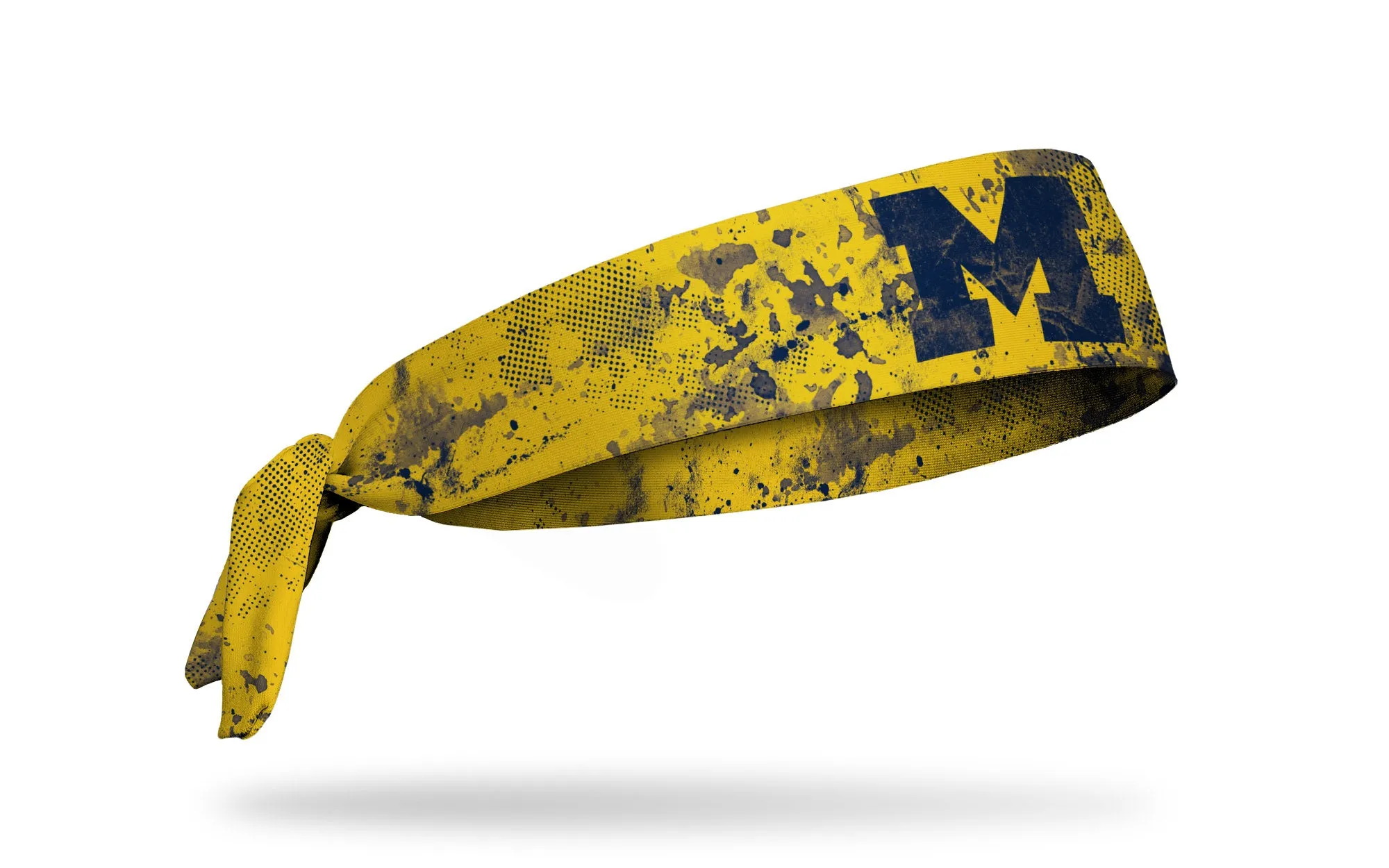 University of Michigan: Grunge Maize Flex Tie Headband sold by JUNK Brands product image thumbnail 2