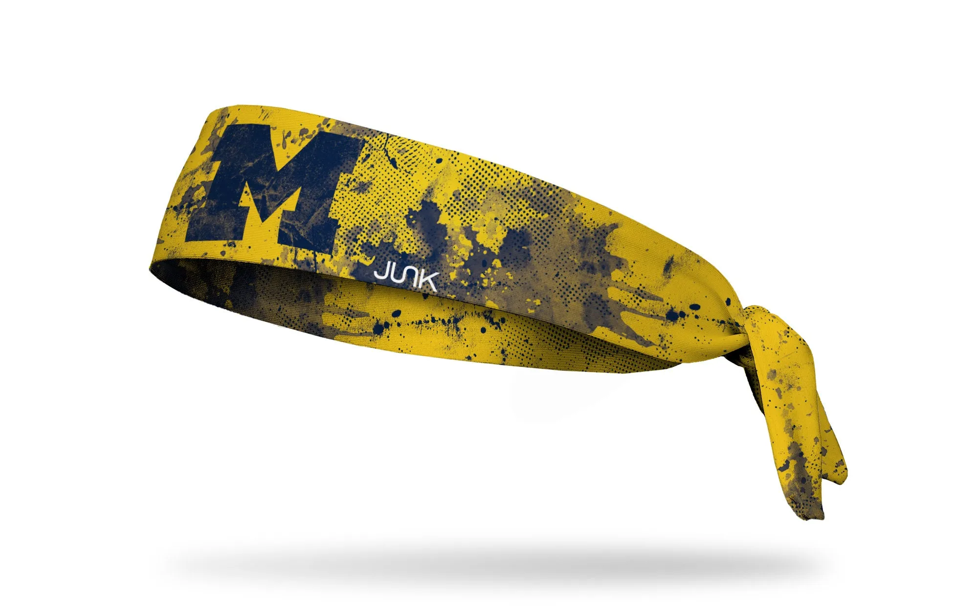 University of Michigan: Grunge Maize Flex Tie Headband sold by JUNK Brands