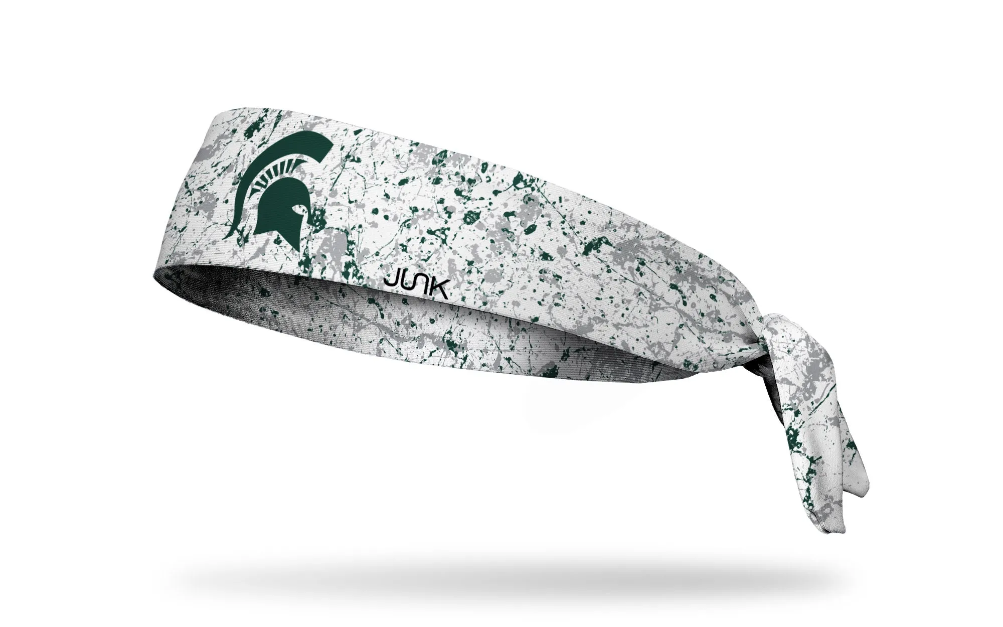 Michigan State University: Splatter White Flex Tie Headband sold by JUNK Brands