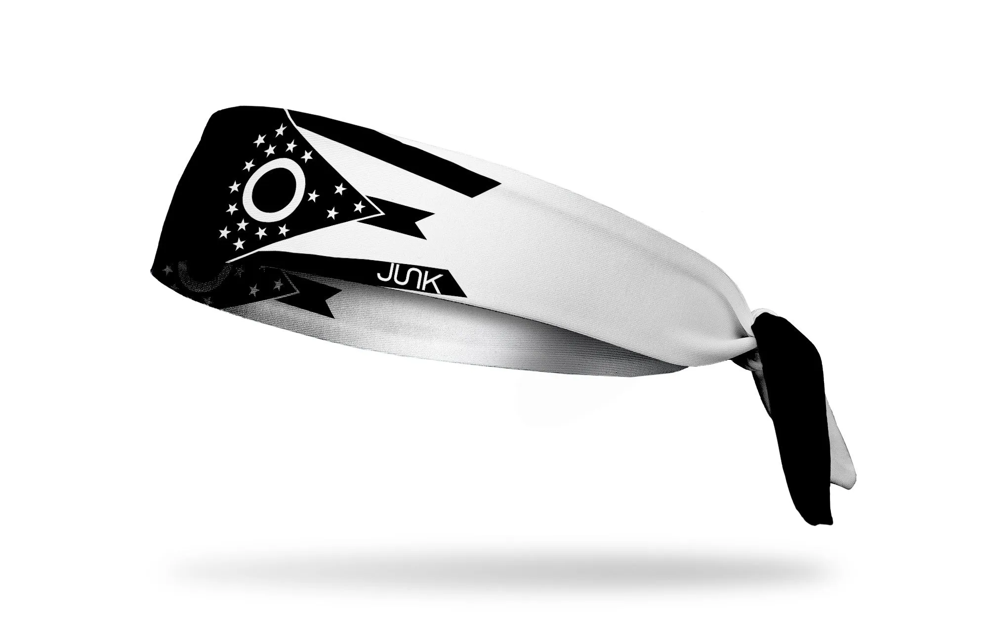 Ohio Monochrome Flag Tie Headband sold by JUNK Brands