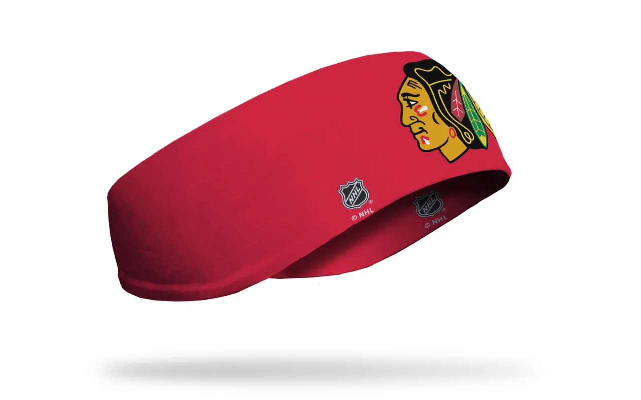 Chicago Blackhawks: Logo Red Ear Warmer sold by JUNK Brands