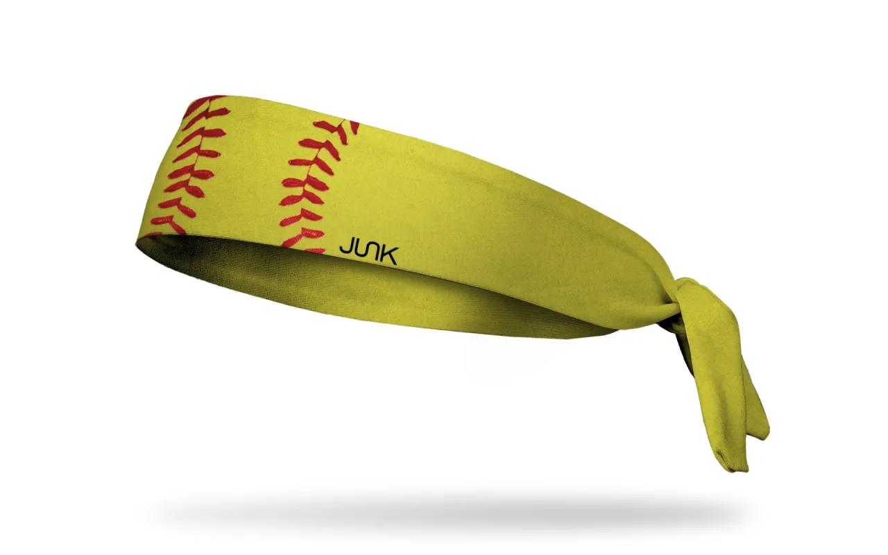 Softball Red Laces Flex Tie Headband sold by JUNK Brands