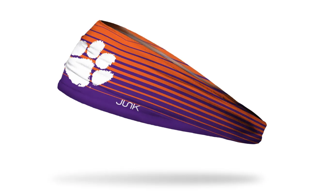 Clemson Tigers: Gradient Stripe Big Bang Lite Headband sold by JUNK Brands