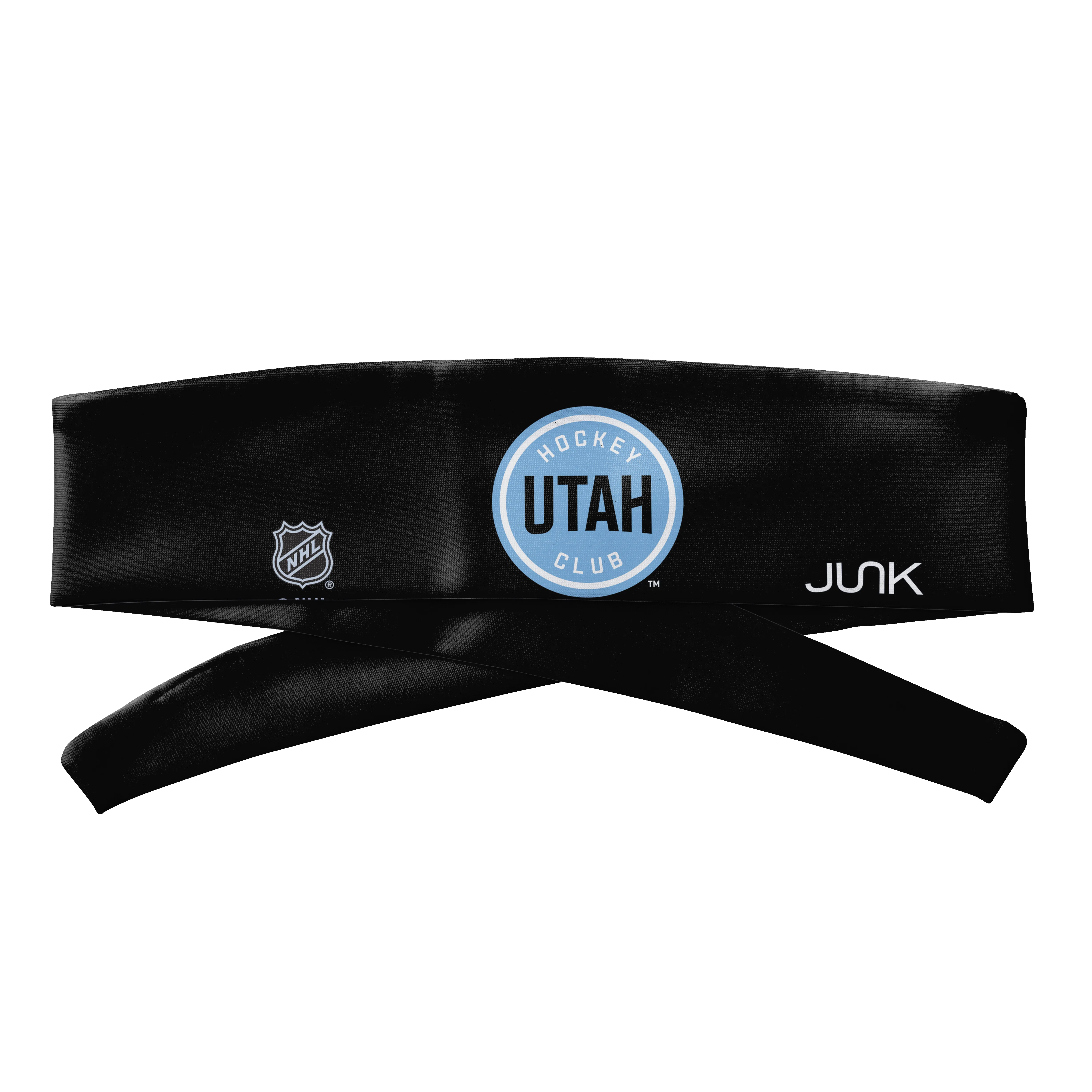 Utah Hockey Club: Logo Black Flex Tie Headband sold by JUNK Brands product image thumbnail 3