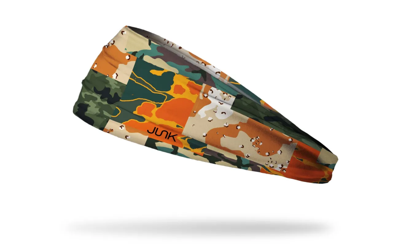 Patchwork Camo Big Bang Lite Headband sold by JUNK Brands