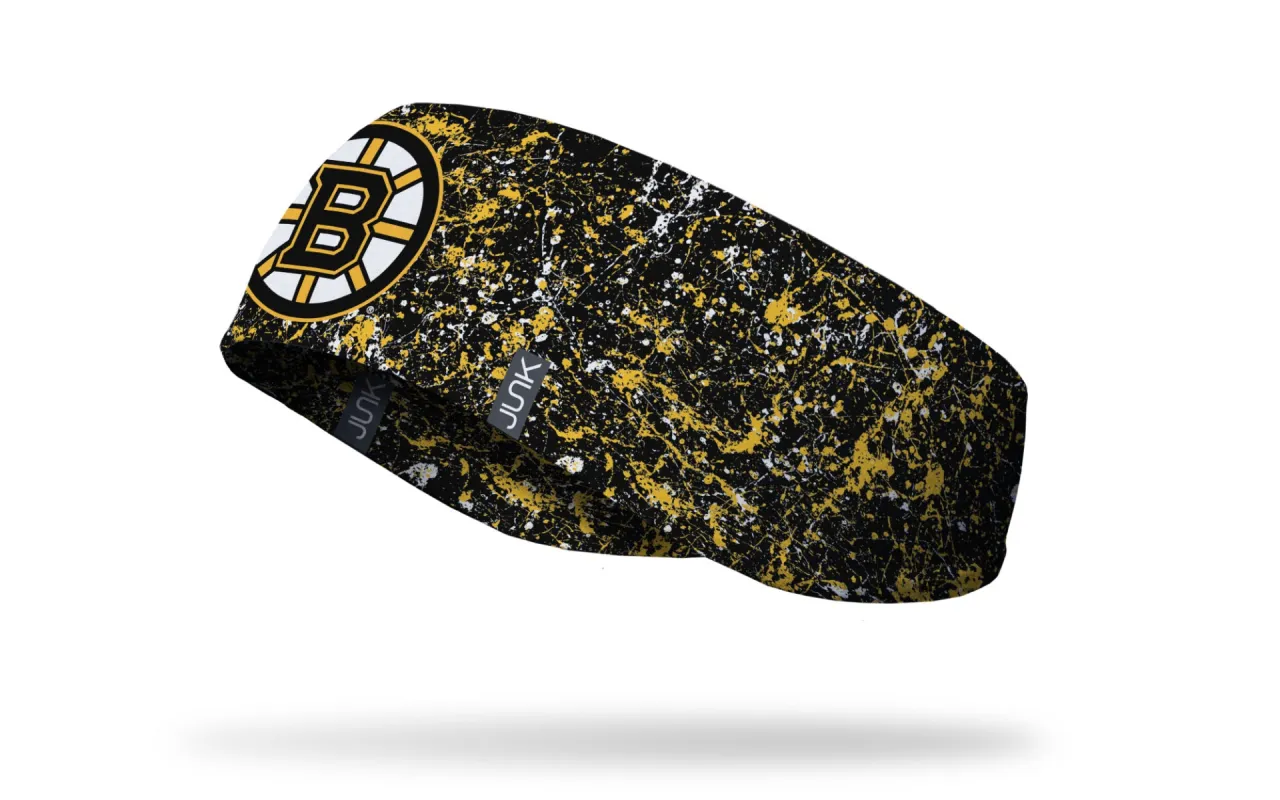 Boston Bruins: Splatter Ear Warmer sold by JUNK Brands