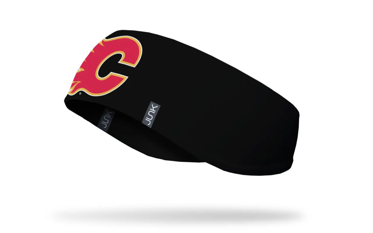 Calgary Flames: Logo Black Ear Warmer sold by JUNK Brands