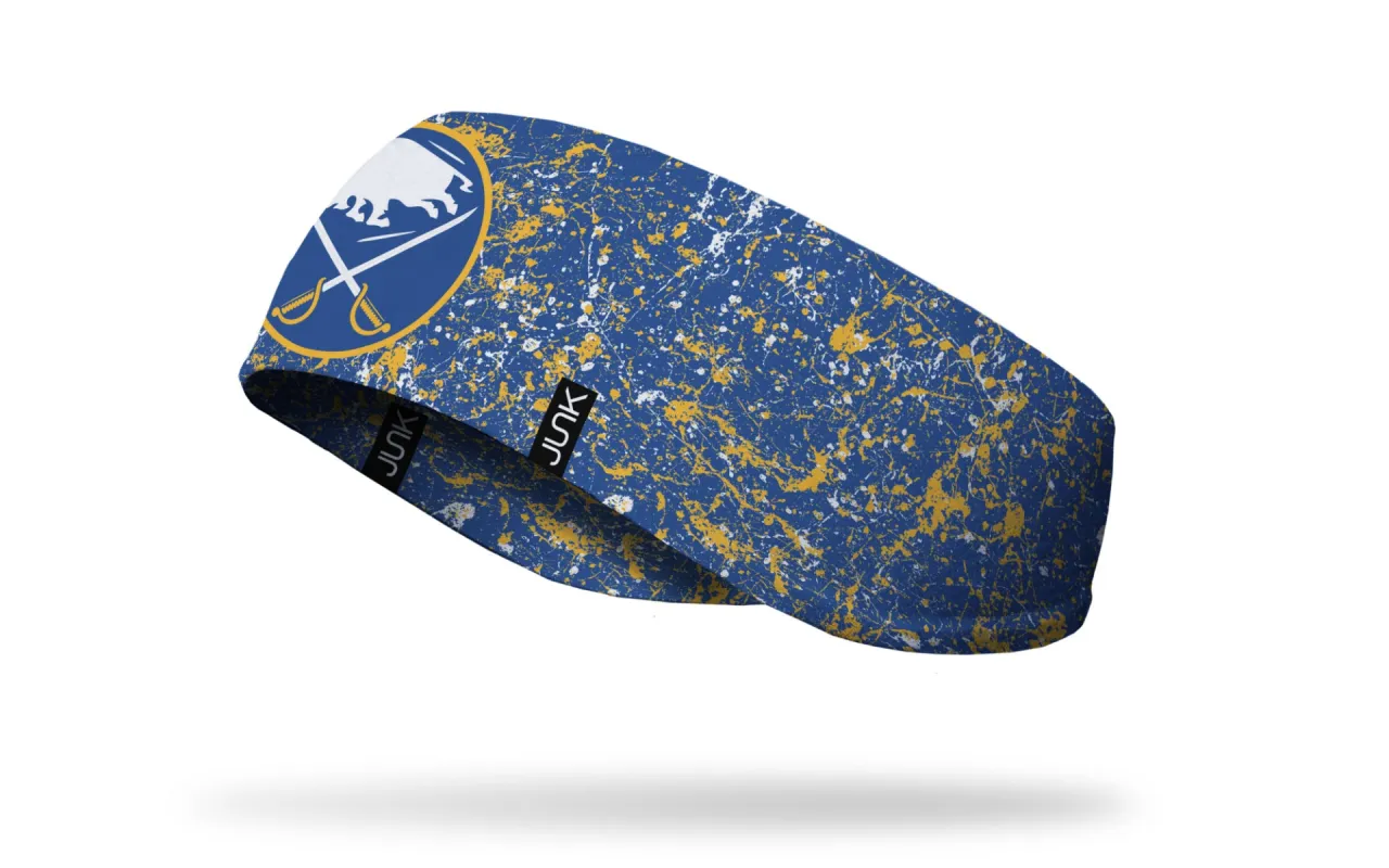 Buffalo Sabres: Splatter Ear Warmer sold by JUNK Brands