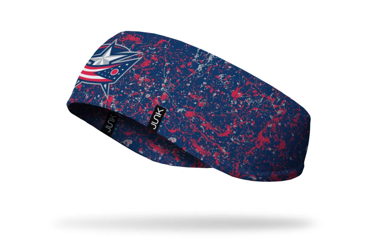 Columbus Blue Jackets: Splatter Ear Warmer sold by JUNK Brands