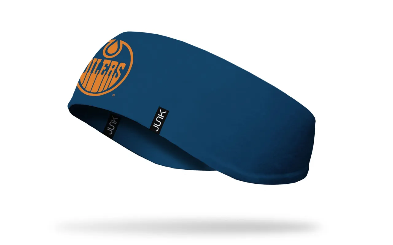 Edmonton Oilers: Logo Navy Ear Warmer sold by JUNK Brands