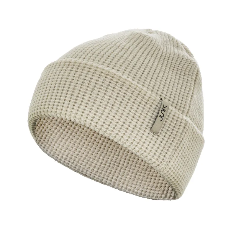 Bone White Waffle Knit Beanie sold by JUNK Brands