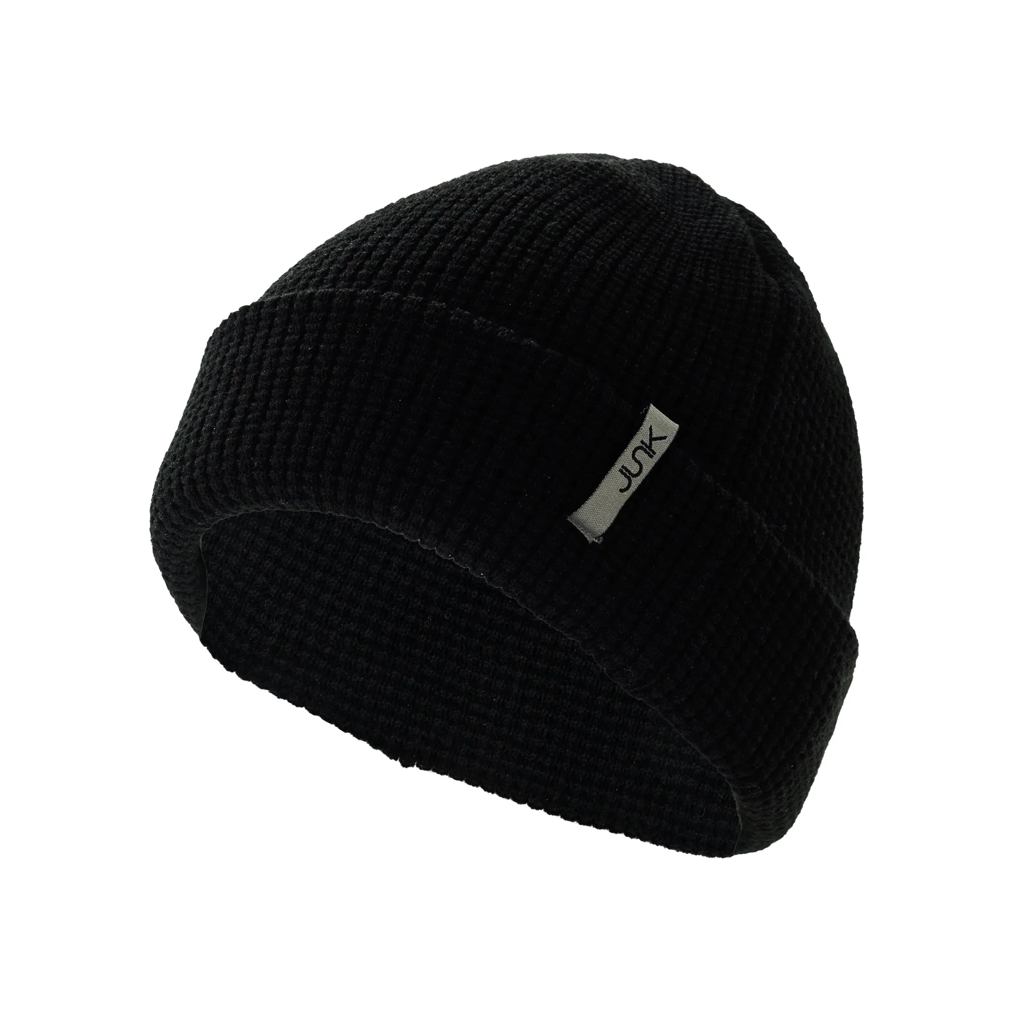 Black Waffle Knit Beanie sold by JUNK Brands