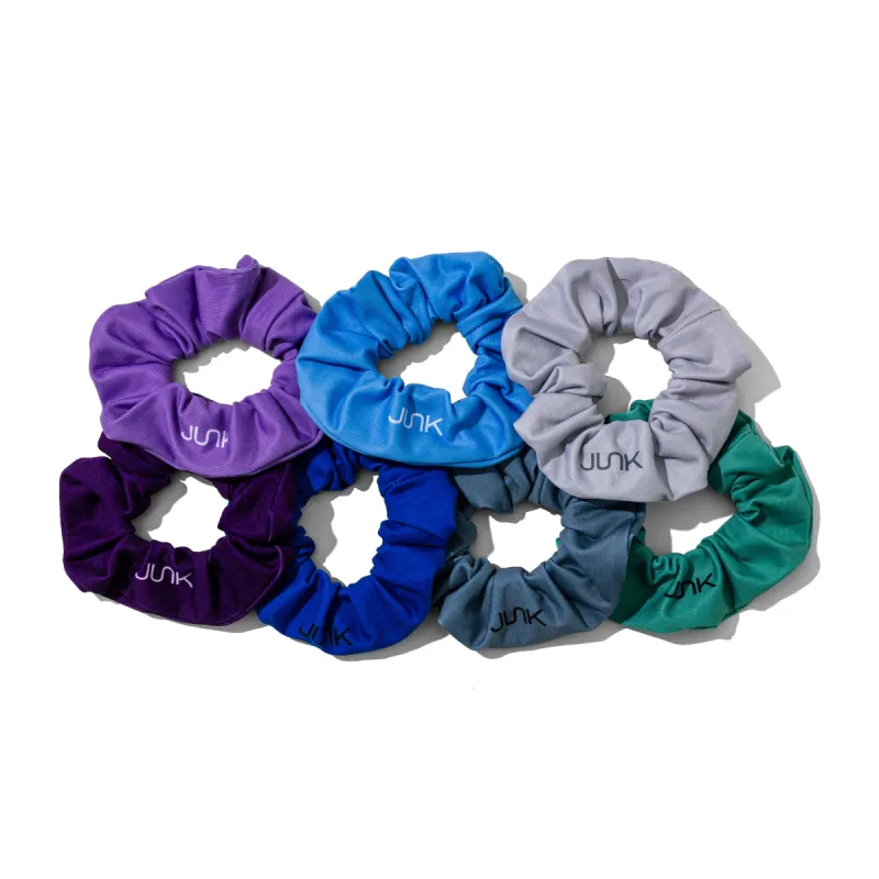 Upcycled Scrunchie - Cool Colors 3 Pack sold by JUNK Brands