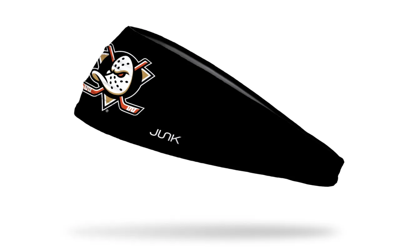 Anaheim Ducks: Logo Black Big Bang Lite Headband sold by JUNK Brands