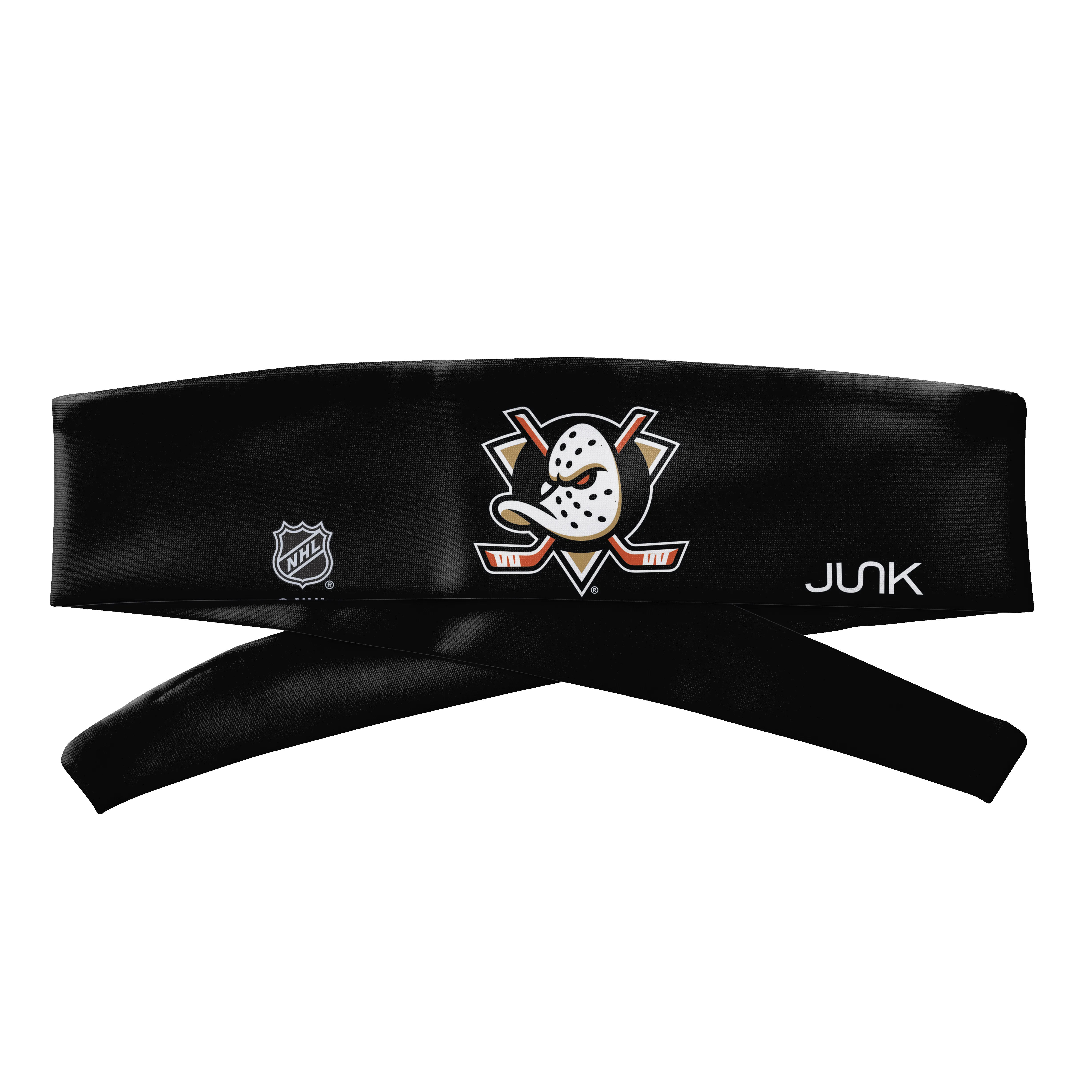 Anaheim Ducks: Logo Black Flex Tie Headband sold by JUNK Brands product image thumbnail 3
