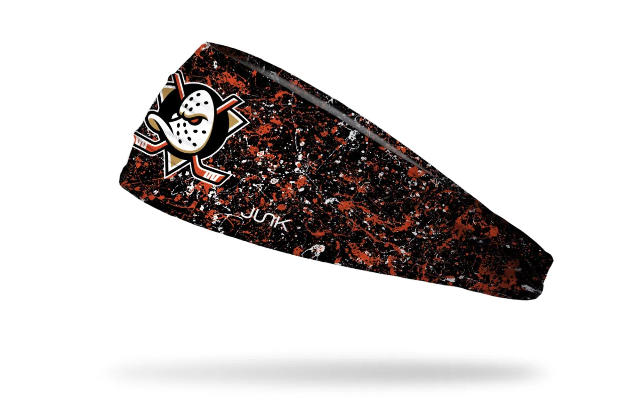 Anaheim Ducks: Splatter Big Bang Lite Headband sold by JUNK Brands