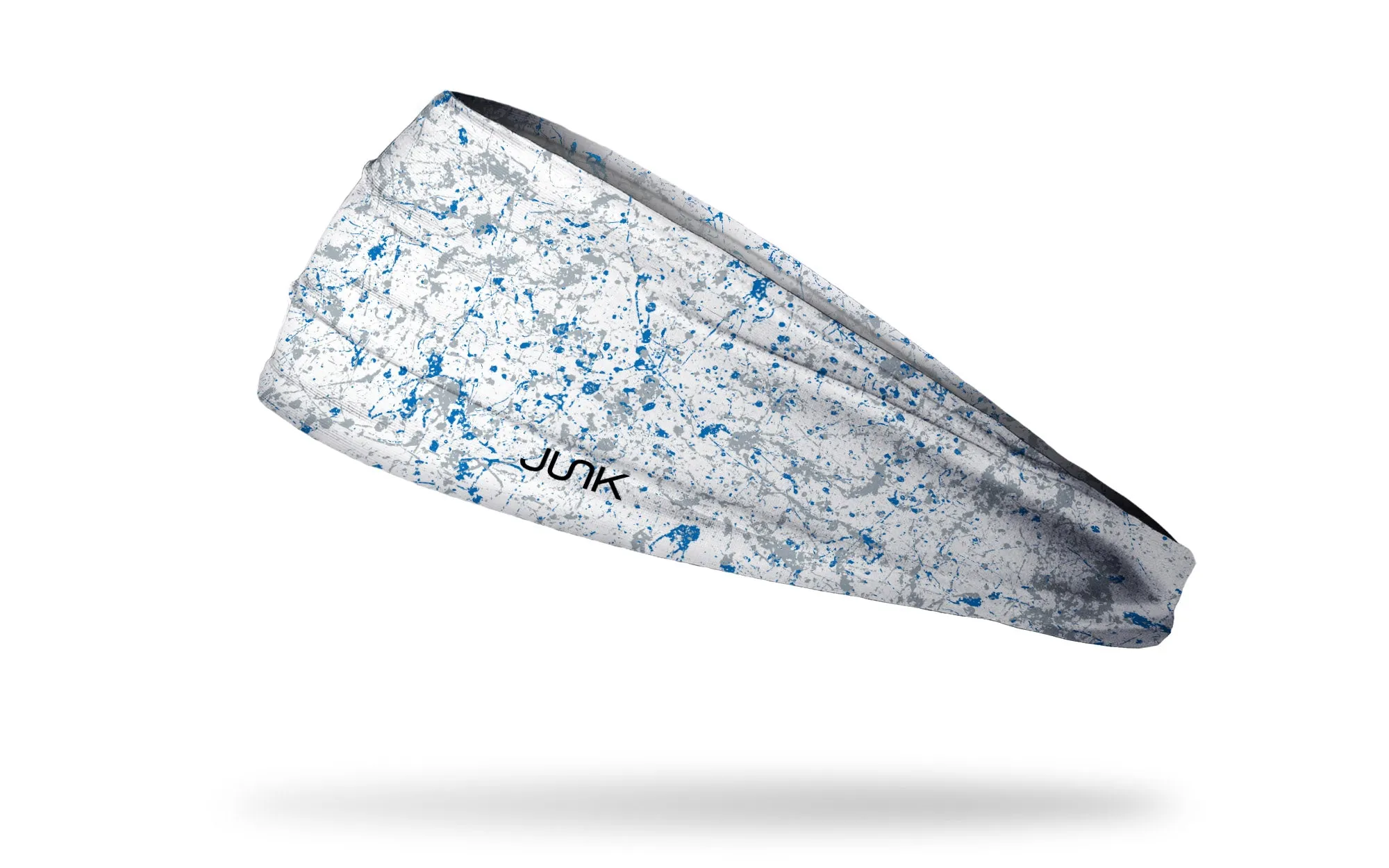 Blue Silver White Splatter Big Bang Lite Headband sold by JUNK Brands