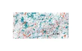 White Aqua Orange Splatter Big Bang Lite Headband sold by JUNK Brands