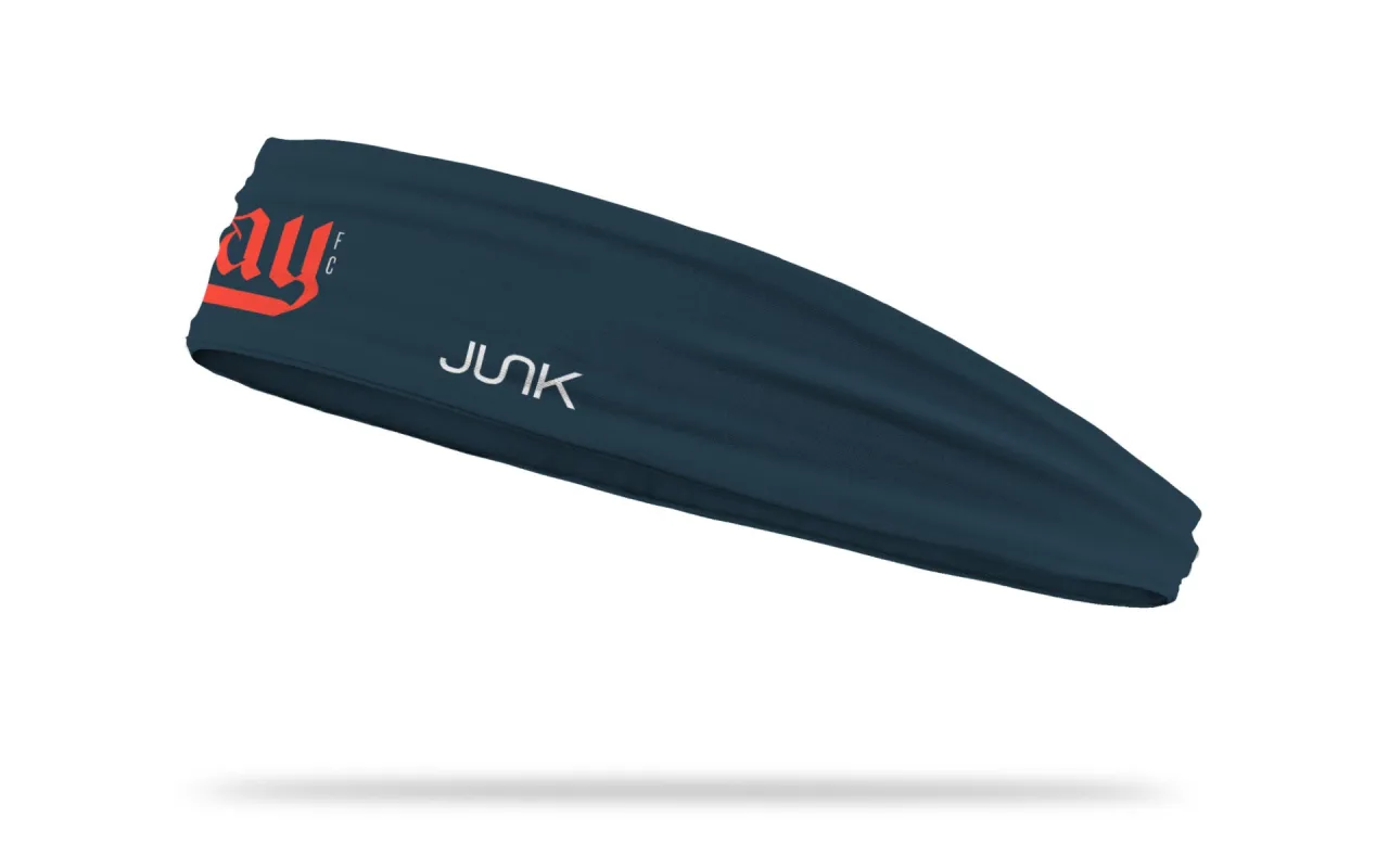 Bay FC: Logo Navy Infinity Headband sold by JUNK Brands