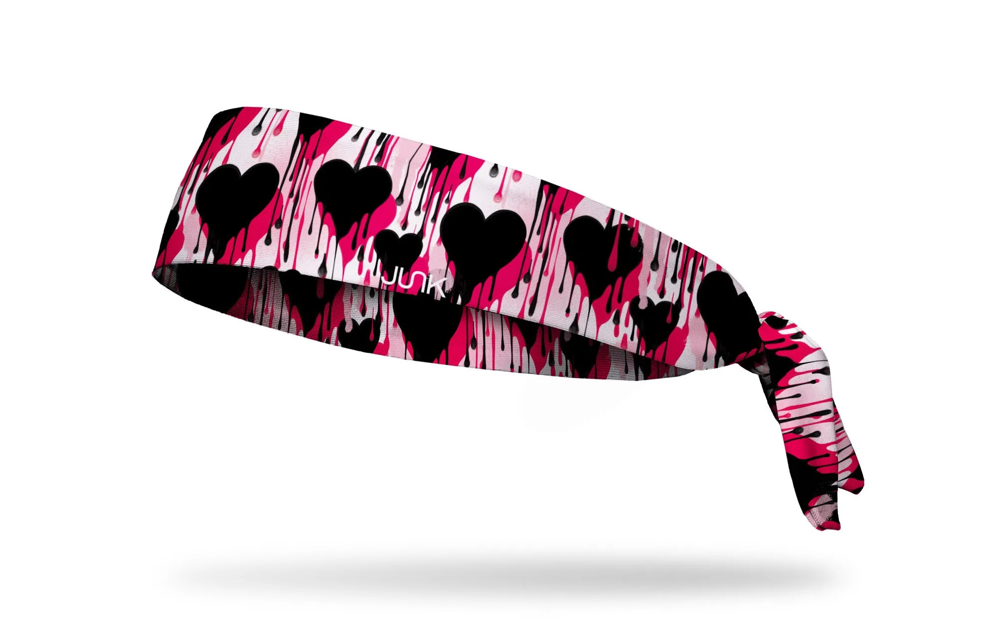 Bleeding Hearts Flex Tie Headband sold by JUNK Brands