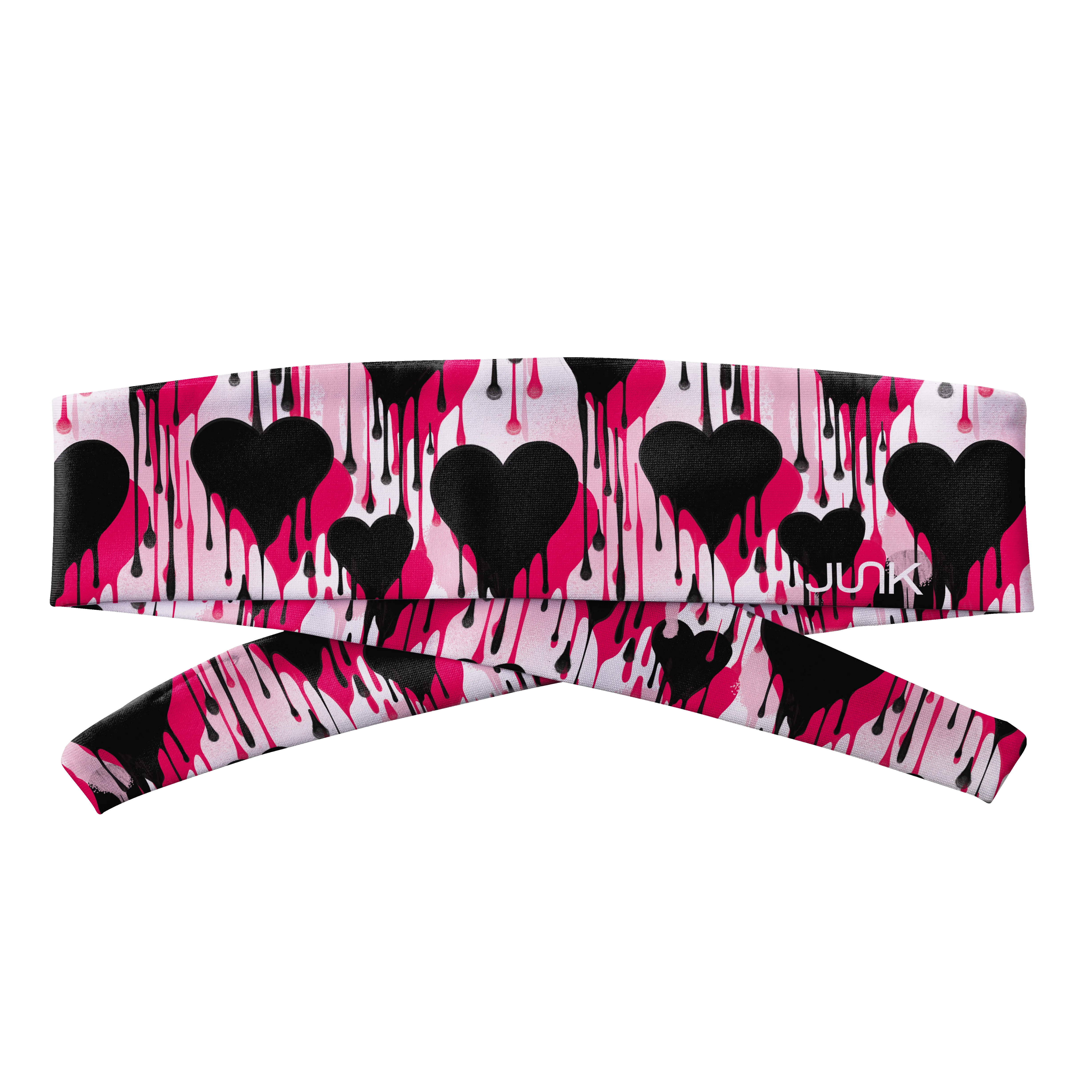 Bleeding Hearts Flex Tie Headband sold by JUNK Brands product image thumbnail 3