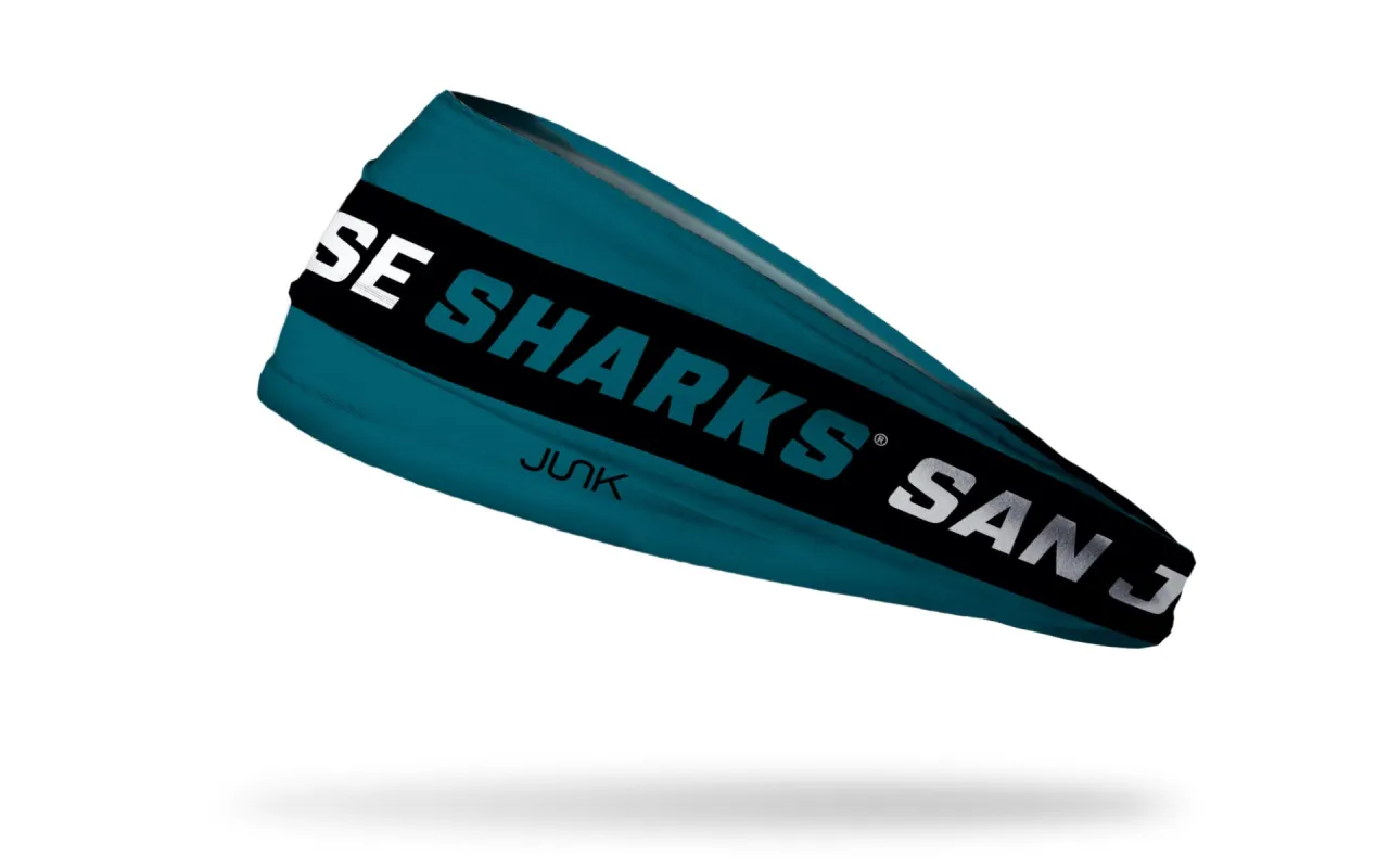San Jose Sharks: Game On Big Bang Lite Headband sold by JUNK Brands