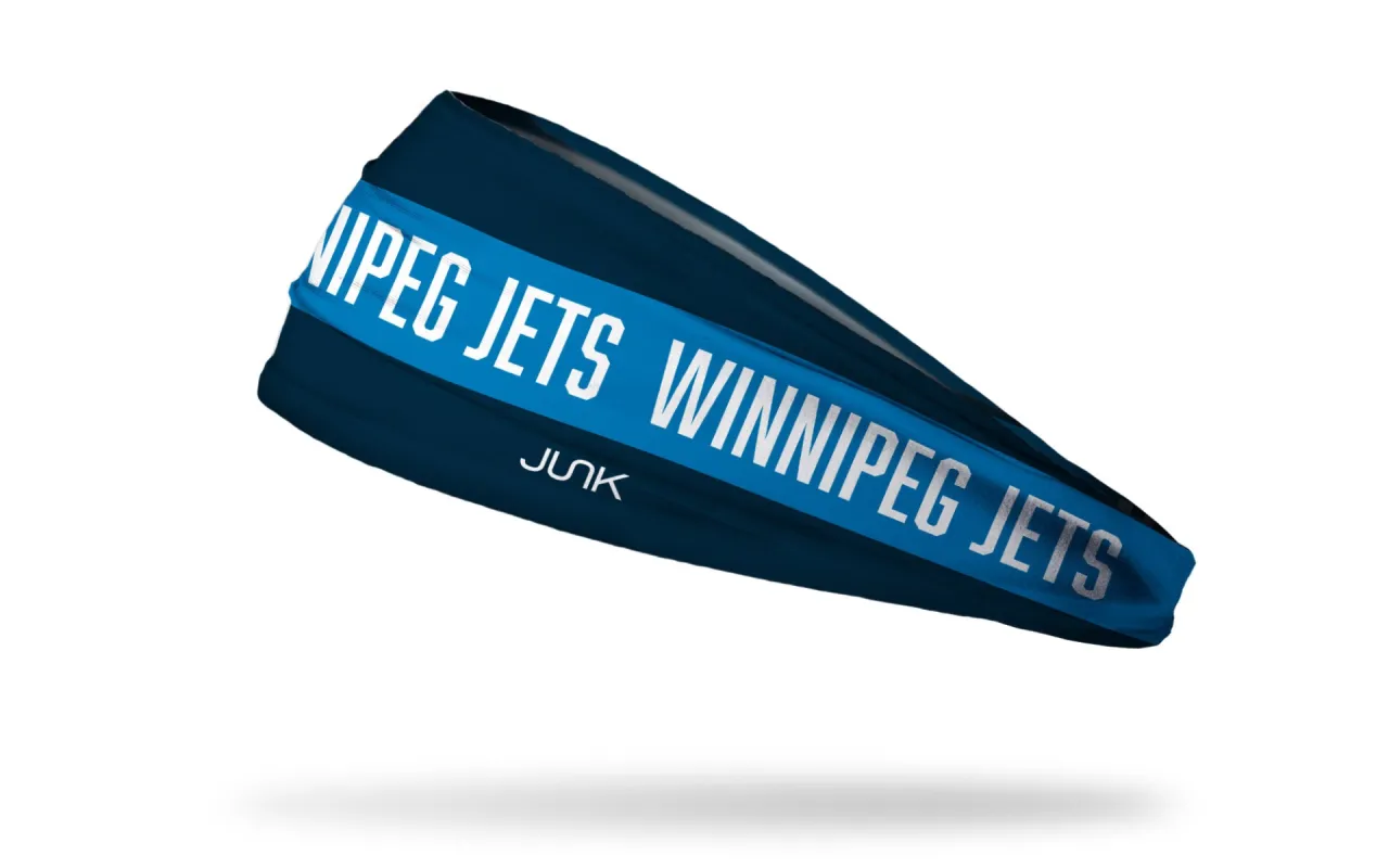 Winnipeg Jets: Game On Big Bang Lite Headband sold by JUNK Brands