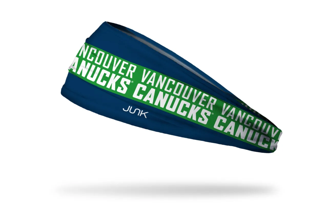 Vancouver Canucks: Game On Big Bang Lite Headband sold by JUNK Brands