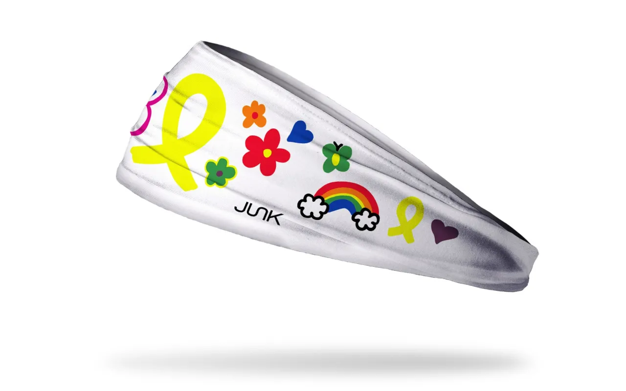 Nyla's Gold Ribbon Big Bang Lite Headband sold by JUNK Brands