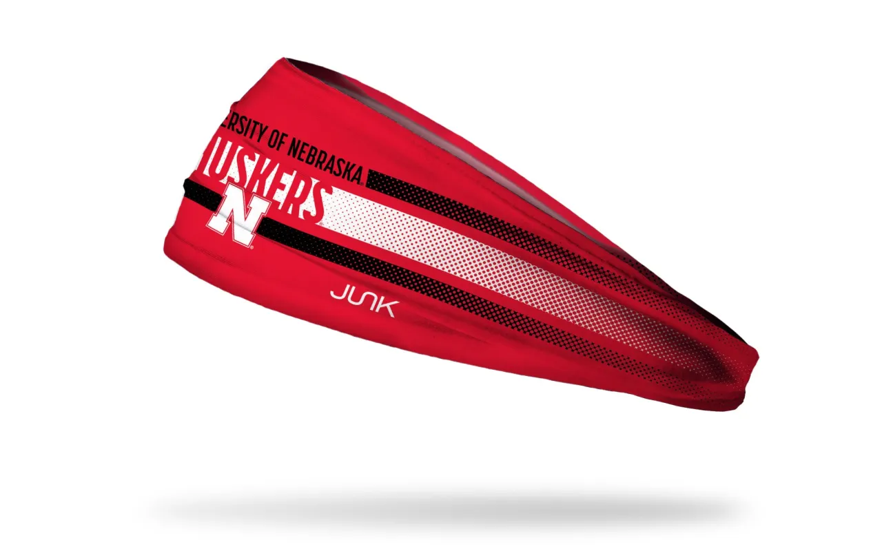University of Nebraska: Faded Stripe Big Bang Lite Headband sold by JUNK Brands