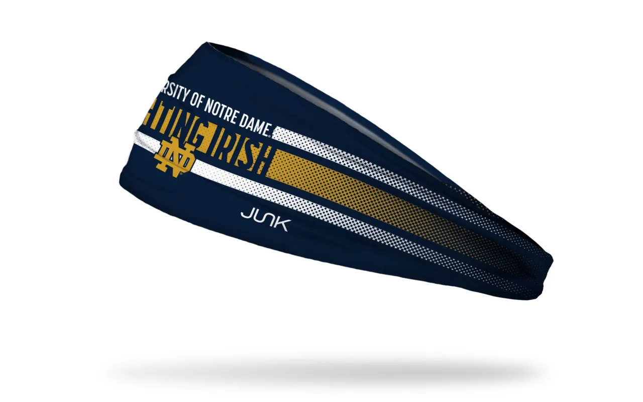 University of Notre Dame: Faded Stripe Big Bang Lite Headband sold by JUNK Brands