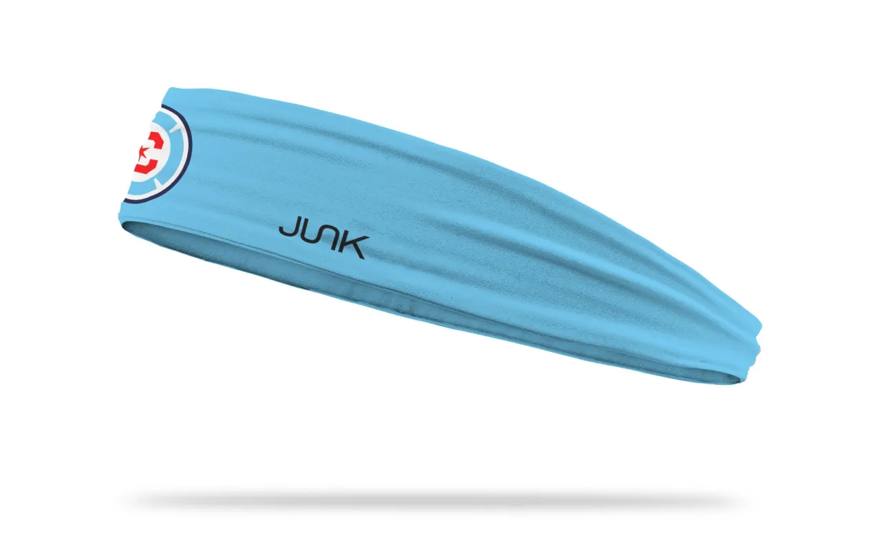 Chicago Fire FC: Light Blue Infinity Headband sold by JUNK Brands