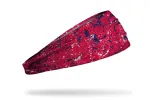 Red Blue White Splatter Big Bang Lite Headband sold by JUNK Brands