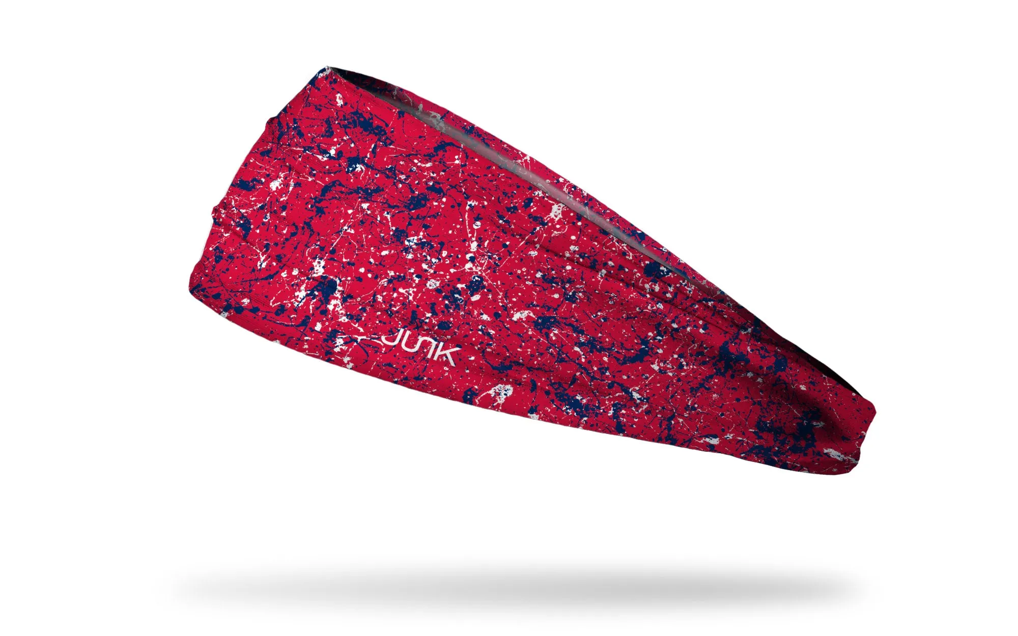 Red Blue White Splatter Big Bang Lite Headband sold by JUNK Brands