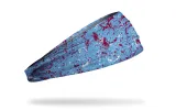 Powder Blue Maroon Splatter Big Bang Lite Headband sold by JUNK Brands