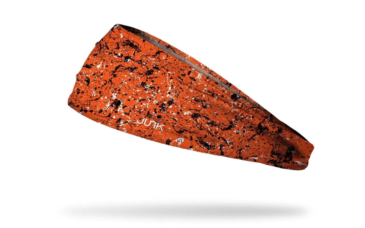 Orange Black Splatter Big Bang Lite Headband sold by JUNK Brands
