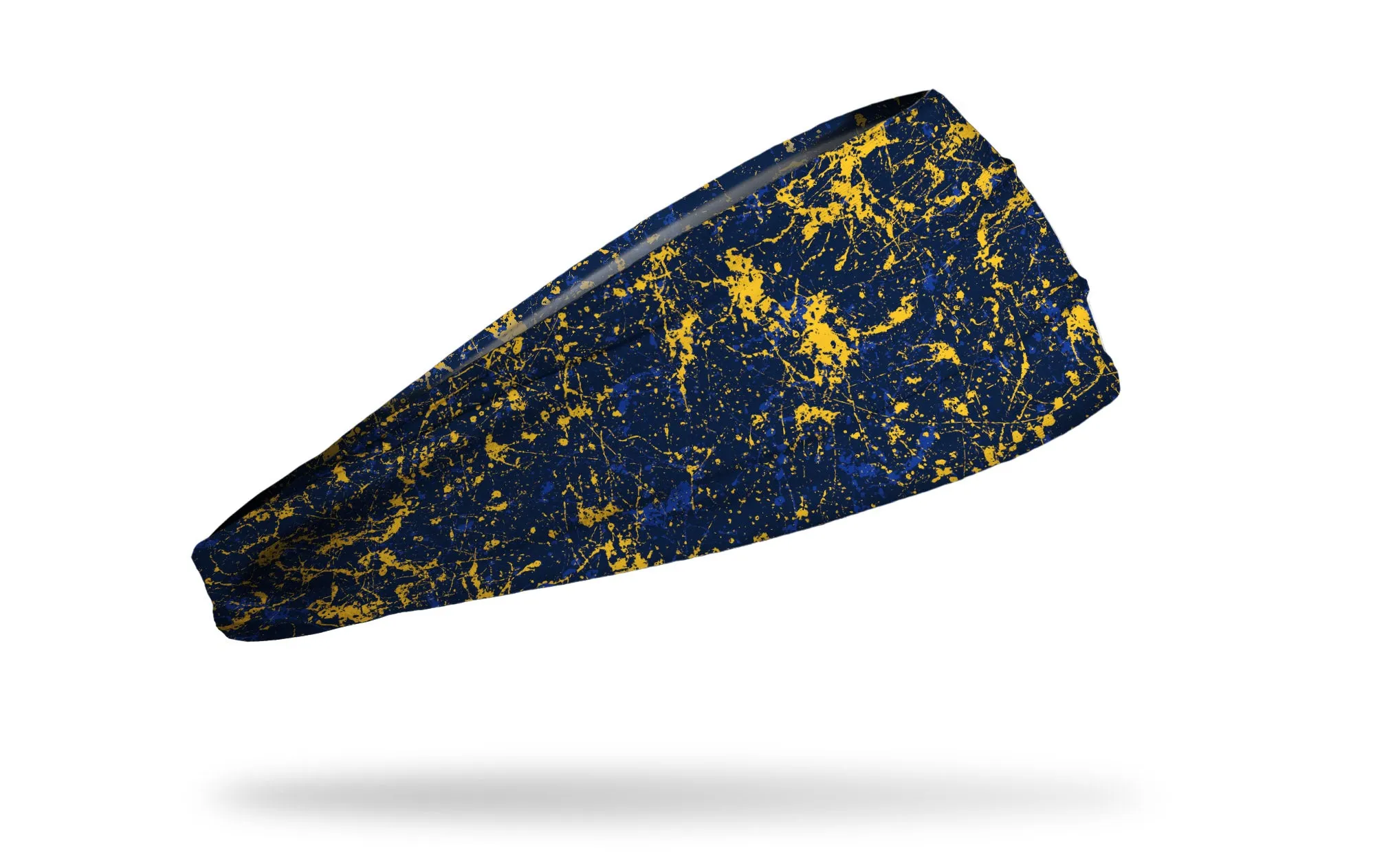 Navy Yellow Blue Splatter Big Bang Lite Headband sold by JUNK Brands product image thumbnail 2
