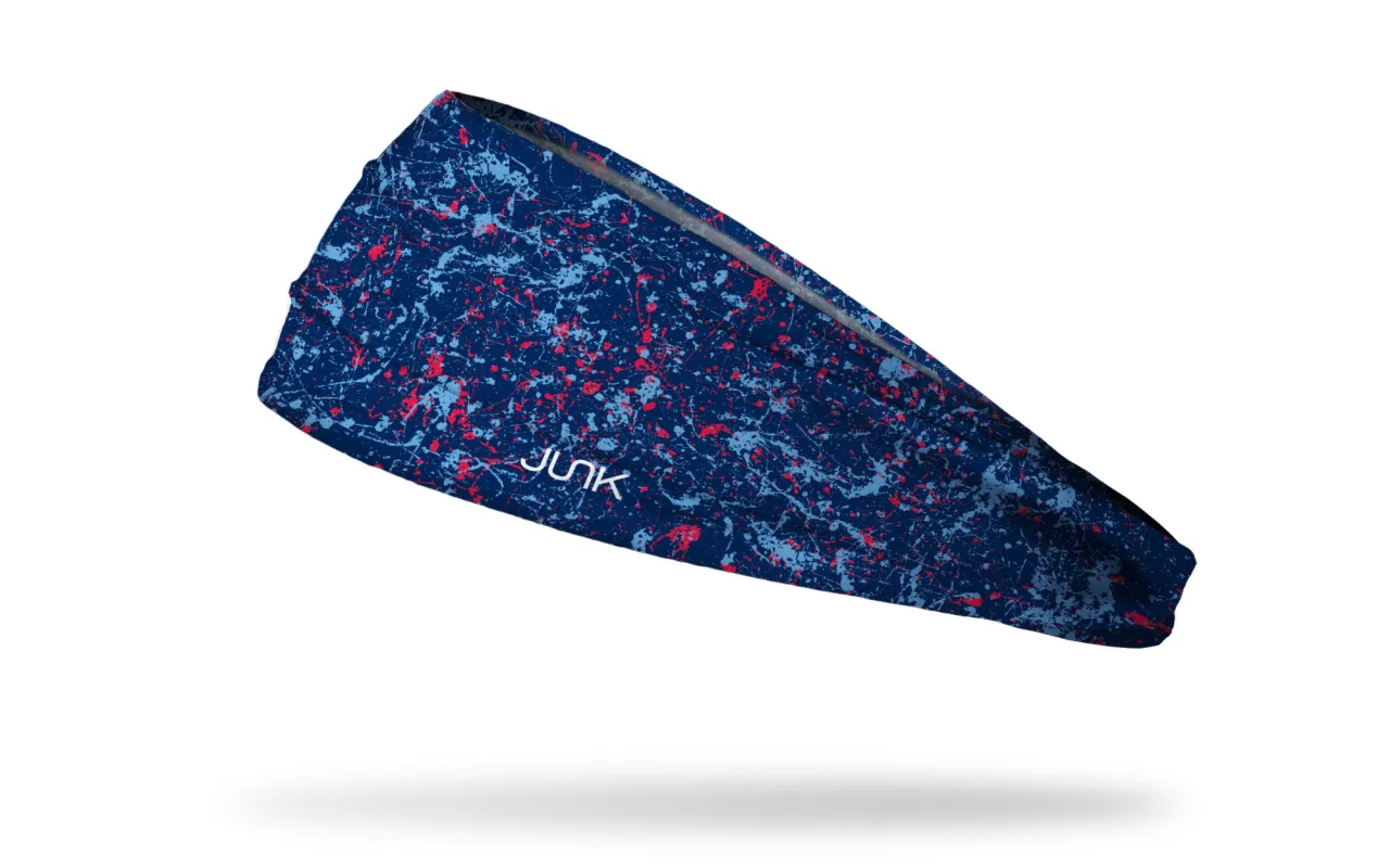 Blue Red Powder Splatter Big Bang Lite Headband sold by JUNK Brands